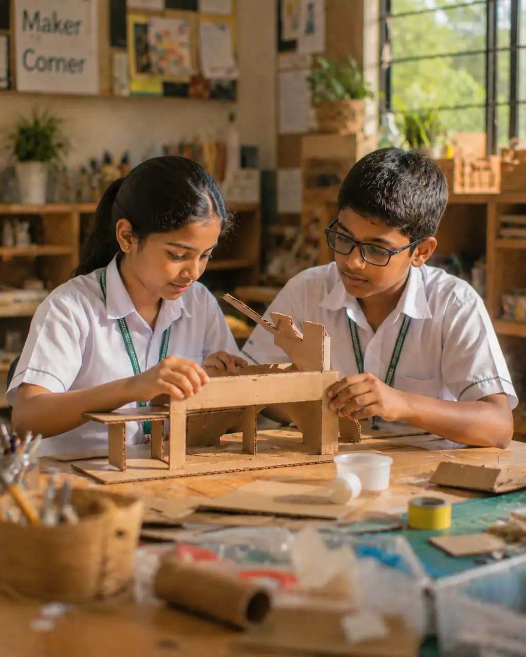 Children at work in a Wellsprings classroom